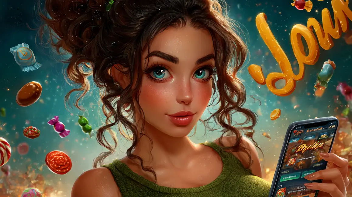 A beautiful woman with flowers in her hair is featured on a mobile phone screen, inviting you to enjoy the stunning graphics and immersive games at the JILI16 casino.
