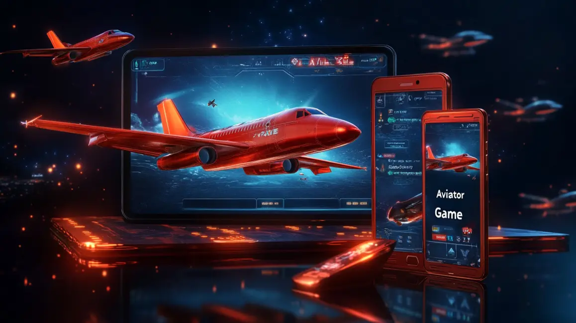 The 'Aviator Game' is showcased on a variety of high-tech devices, with a red plane at the center, promising a fast, modern, and reliable gaming experience for all JILI16 players.
